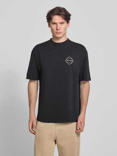 PEGADOR Oversized T-Shirt mit Label-Print Modell 'Paide' Anthrazit 4