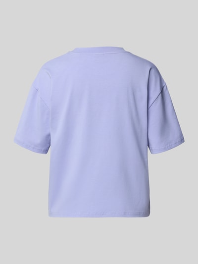 HUGO Comfort fit pyjamabovendeel van een mix van katoen en modal, model 'SIGNATURE-TSHIRT' Lila - 3