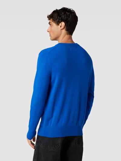 Marc O'Polo Strickpullover mit gerippten Abschlüssen Royal 5