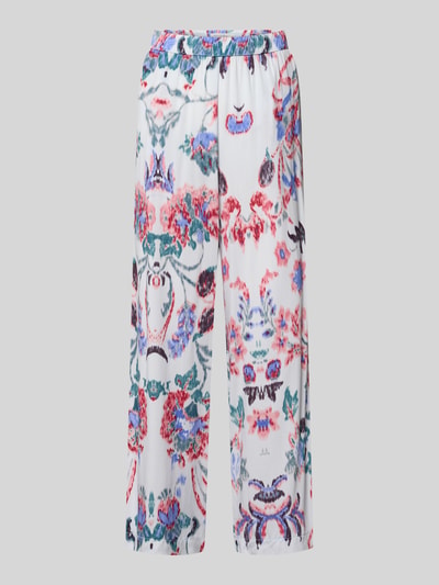 Produktfoto, Culotte aus Viskose mit elastischem Bund von Christian Berg Woman, Loose-Fit, Allover-Muster, bunte Farben auf weißem Untergrund