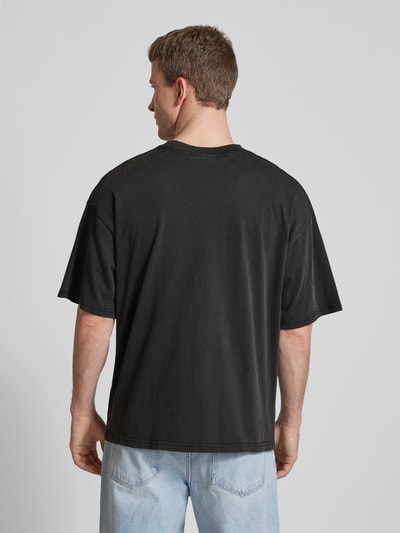 REVIEW T-Shirt mit Label-Stitching Black 5