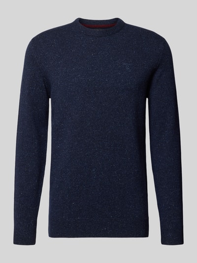 Barbour Pullover aus Woll-Seide-Mix mit Rundhalsausschnitt Modell 'TISBURY' Marine 1