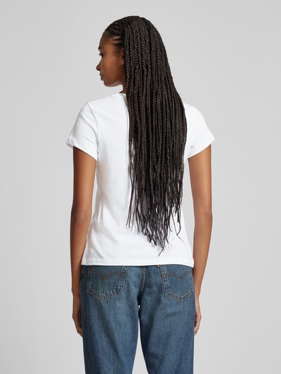 Calvin Klein Jeans T-Shirt mit Label-Print Weiss 5