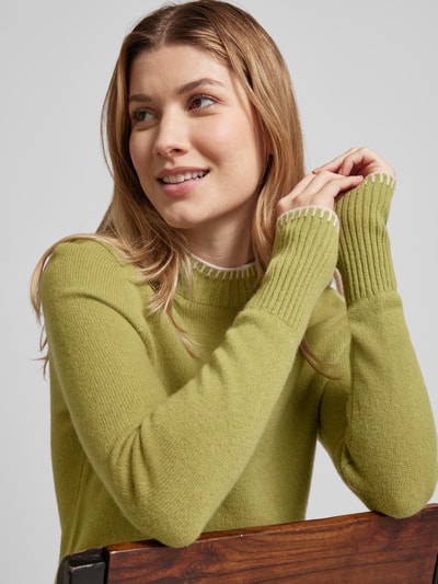 Christian Berg Woman Wollpullover mit Stehkragen Grass 3