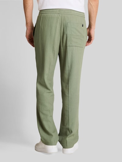 Tom Tailor Denim Spodnie o kroju regular fit z mieszanki wiskozy i lnu Trzcinowy 5