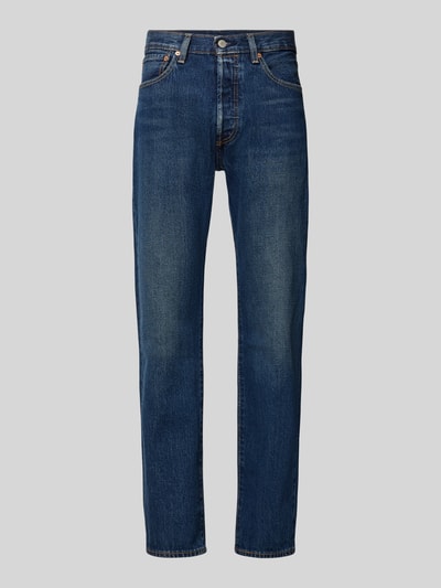 Levi's® Tapered Fit Jeans aus Baumwoll-Lyocell-Mix Modell '502® TAPER' Metallic Blue 1