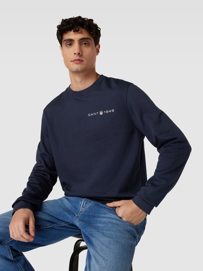 Gant Sweatshirt mit Label-Print Marine 3