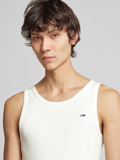 Tommy Jeans Tanktop mit Label-Stitching Offwhite 3