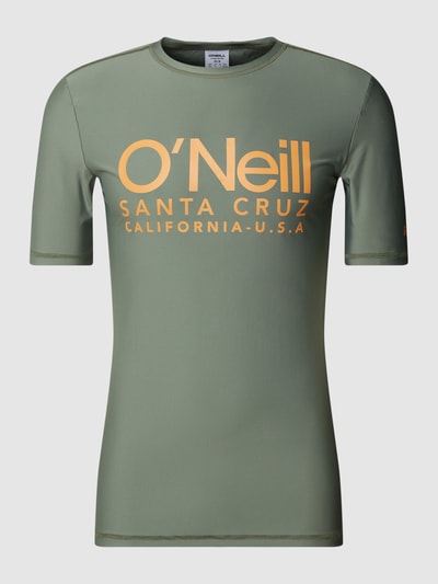 ONeill T-shirt met labelprint, model 'CALI' Olijfgroen - 2