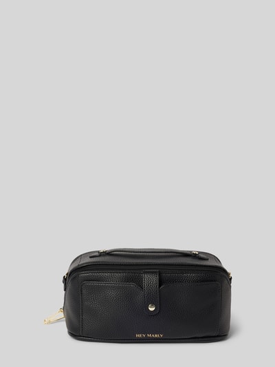 Hey Marly Kosmetiktasche mit Label-Schriftzug Modell 'Travel Wonder' Black 1