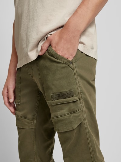 PME Legend Slim Fit Cargohose mit Label-Detail Modell 'FLIGHTRIDER' Oliv 3