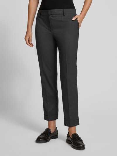 Christian Berg Woman Selection Spodnie do garnituru o kroju slim fit w kant Antracytowy 4