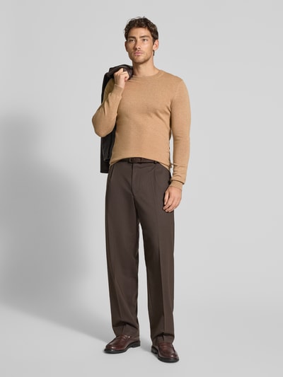 MCNEAL Gebreide pullover van wolmix met kasjmier Camel gemêleerd - 1