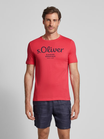 s.Oliver RED LABEL T-shirt z okrągłym dekoltem Koralowy 4