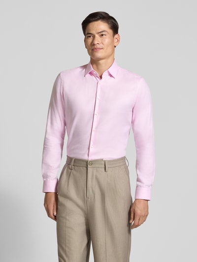 Jake*s Slim Fit Businesshemd aus reiner Baumwolle Pink 4