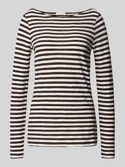 Marc O'Polo Regular fit shirt met lange mouwen van puur katoen Donkerbruin - 2