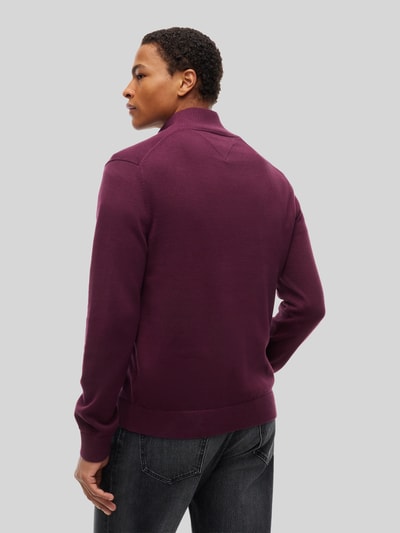 Tommy Jeans Slim Fit Troyer aus reiner Baumwolle Bordeaux 5