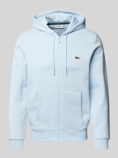 Lacoste Sweatjacke mit Label-Patch Hellblau 1