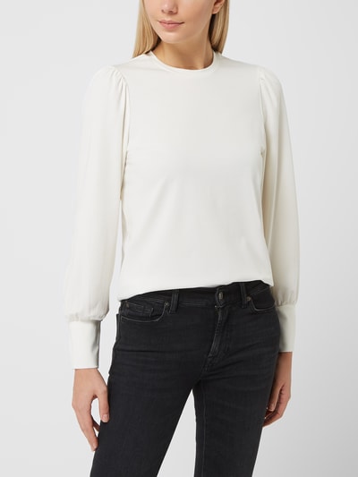 Object Shirt met pofmouwen, model 'Caroline' Wit - 4