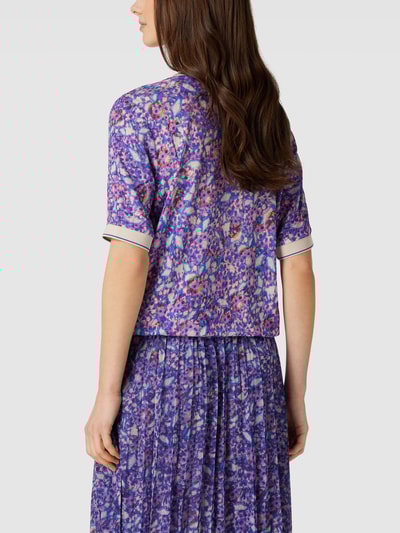 Oui Blouse met all-over motief Lila - 5
