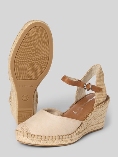Tamaris Espadrilles aus echtem Leder Sand 4