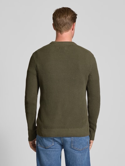 MCNEAL Strickpullover mit Rundhalsausschnitt Oliv 5
