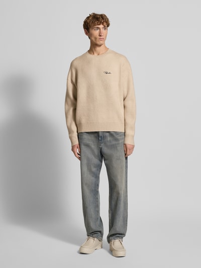 Pegador Strickpullover mit gerippten Abschlüssen Modell 'Signar' Ecru 1