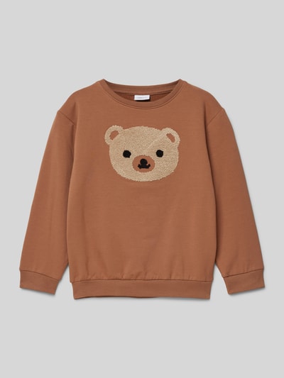 Name It Sweatshirt mit gerippten Abschlüssen Modell 'NIKS' Camel 1