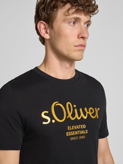 s.Oliver RED LABEL Regular Fit T-Shirt aus reiner Baumwolle Black 3