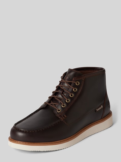 Timberland Buty sznurowane ze skóry z detalem z logo model ‘NEWMARKET’ Średniobrązowy 1