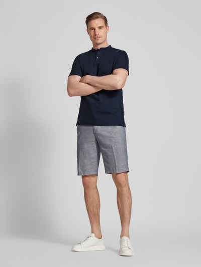 Tom Tailor Regular fit poloshirt met structuurmotief Donkerblauw - 1