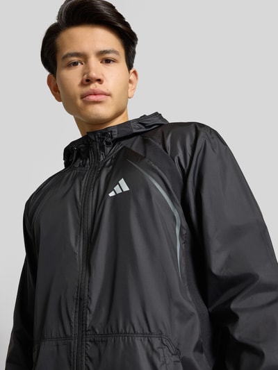 adidas Training Regular fit windbreaker met logoprint, model 'Tech' Zwart - 3