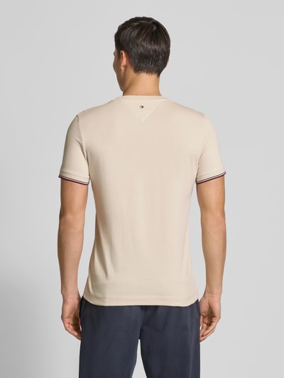 Tommy Hilfiger Slim Fit T-Shirt aus reiner Baumwolle Offwhite 5