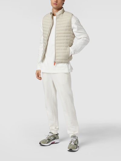 Save The Duck Steppweste mit Stehkragen Modell 'ADAM' Silber 1