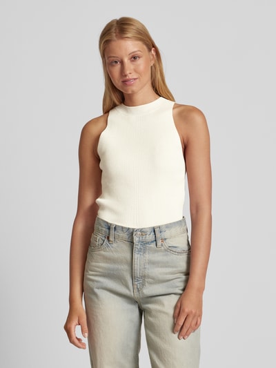 Selected Femme Tanktop in Ripp-Optik Modell 'SOLINA' Beige 4