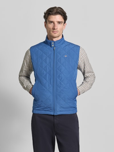 GANT Regular Fit Weste mit Stehkragen in Stepp-Optik Royal 4
