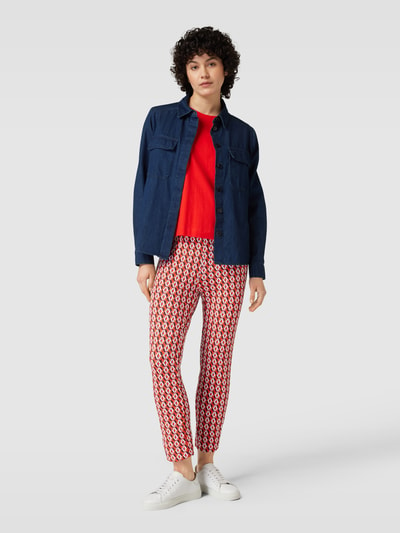 Raffaello Rossi Stoffen broek met verkort model, model 'PENNY' Rood - 1