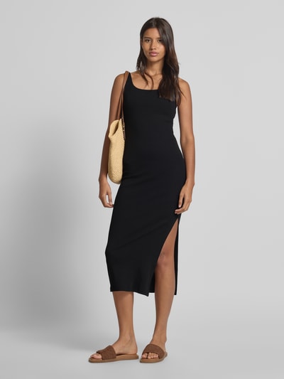 Vero Moda Figurbetontes Freizeitkleid mit Seitenschlitz Modell 'CHLOE' Black 1