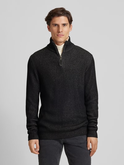 MCNEAL Gebreide pullover met schipperskraag Zwart - 4