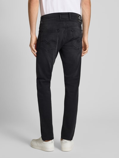Replay Straight Leg Jeans im 5-Pocket-Design Modell 'GROVER' Anthrazit 5
