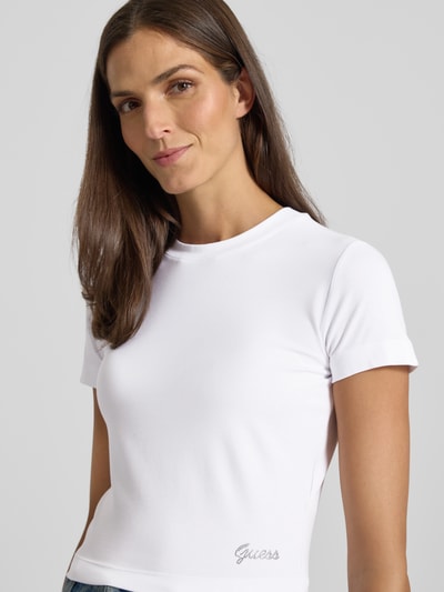 Guess T-Shirt mit Label-Detail Weiss 3