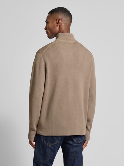 Lindbergh Relaxed Fit Strickpullover in Ripp-Optik Camel 5