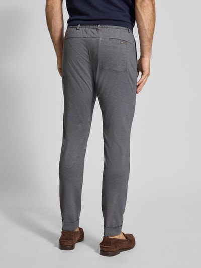 Baldessarini Tapered Fit Bundfaltenhose mit Tunnelzug Modell 'Cross-1' Silber Melange 5