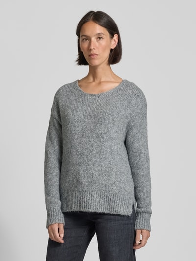 Milano Italy Gebreide pullover met ronde hals Lichtgrijs - 4