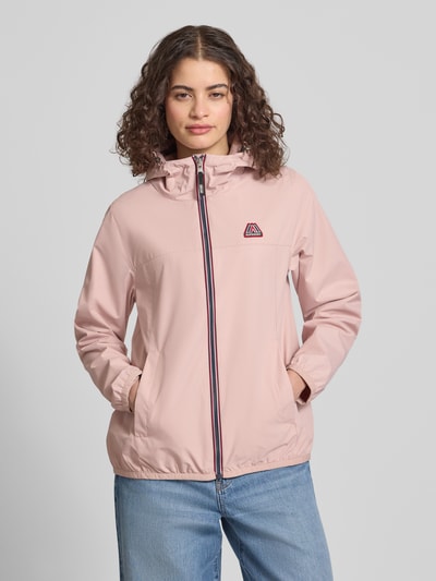 Superdry Wiatrówka o kroju regular fit z aplikacją z logo Różowawy 4