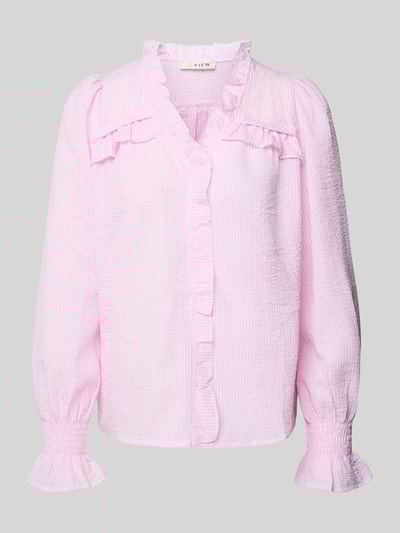 A-view Regular Fit Hemdbluse mit verdeckter Knopfleiste Modell 'Sonja' Rosa 2