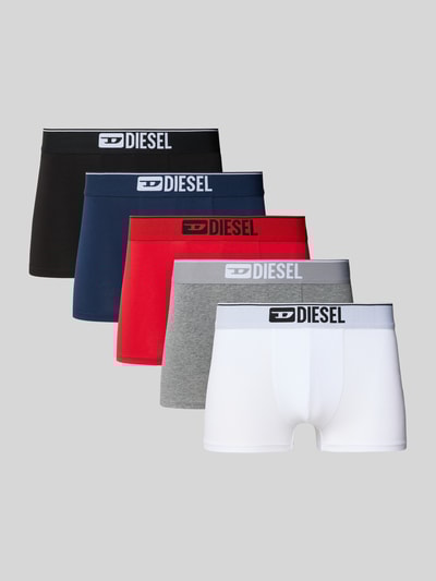 Diesel Boxershort met logostitching in een set van 5 stuks, model 'Damien' Rood - 1