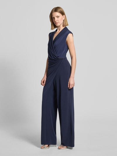 Vera Mont Jumpsuit in Wickel-Optik mit Schalkragen Dunkelblau 1