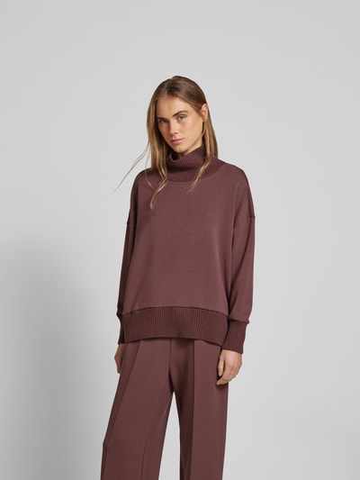 VARLEY Oversized Sweatshirt Stehkragen Bordeaux 4