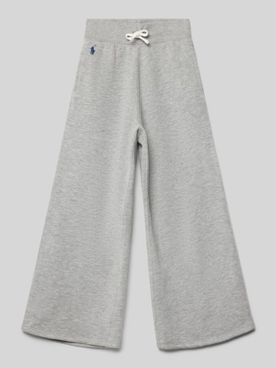 Polo Ralph Lauren Teens Wide leg sweatpants met logostitching Middengrijs gemêleerd - 1